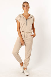 Petal and Pup USA Rompers Kylie Sweater Jumpsuit - Taupe