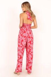 Petal and Pup USA Rompers LeLe Halter Jumpsuit - Red/Pink