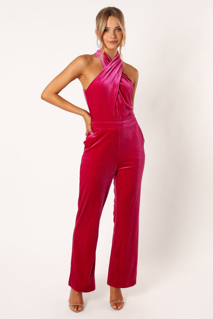 Take Me To Another Place Jumpsuit - Magenta, Fashion Nova, Jumpsuits