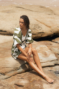 Petal and Pup USA Rompers Matilda Romper - Olive Palm (Hold for Sundial)