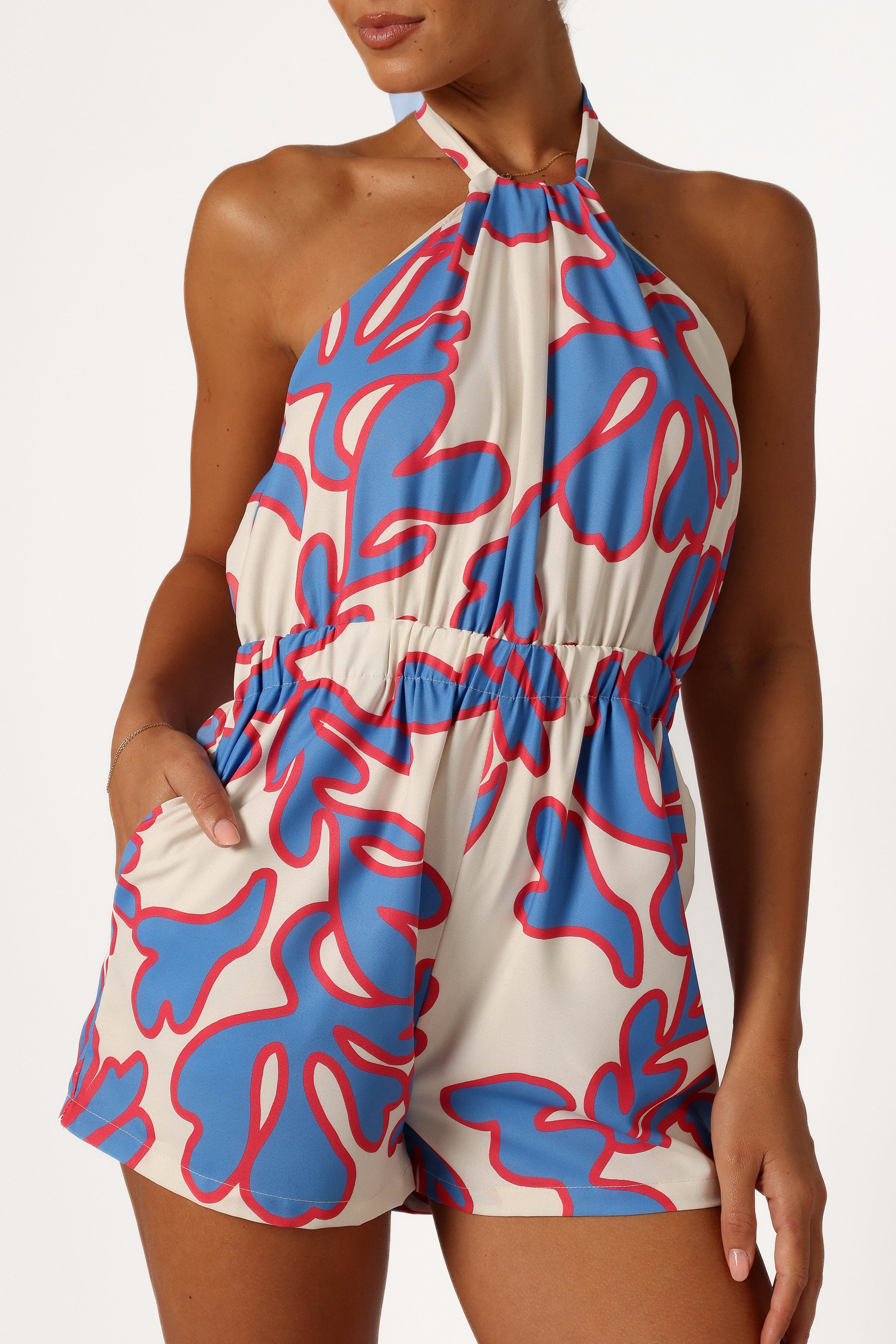 Petal and Pup USA Rompers Noa Halter Romper - Flori Print