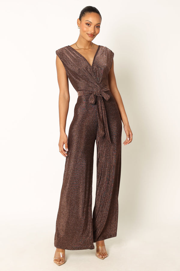 Petal and Pup USA Rompers Nora Wide Leg Jumpsuit - Chocolate