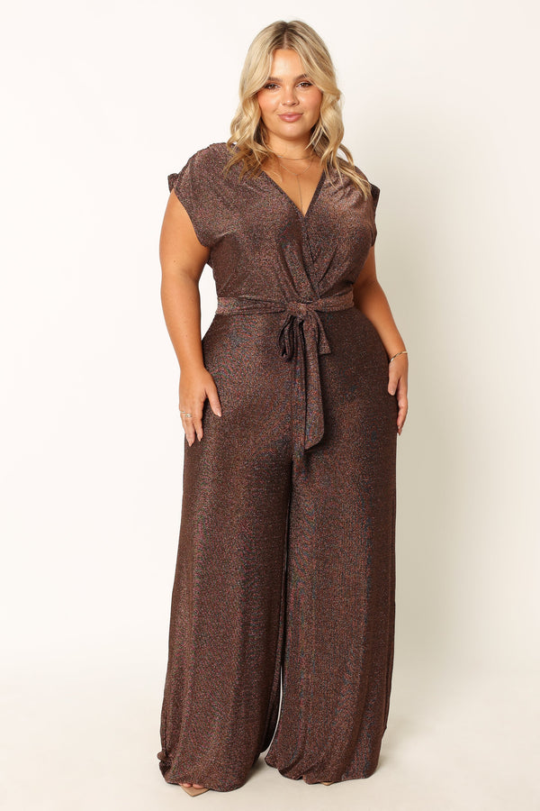 Petal and Pup USA Rompers Nora Wide Leg Jumpsuit - Chocolate