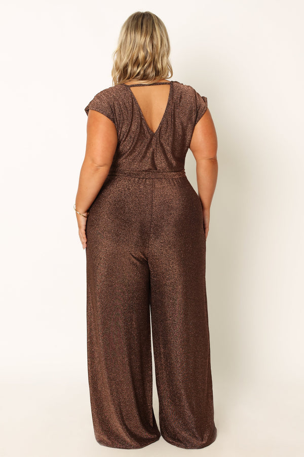 Petal and Pup USA Rompers Nora Wide Leg Jumpsuit - Chocolate