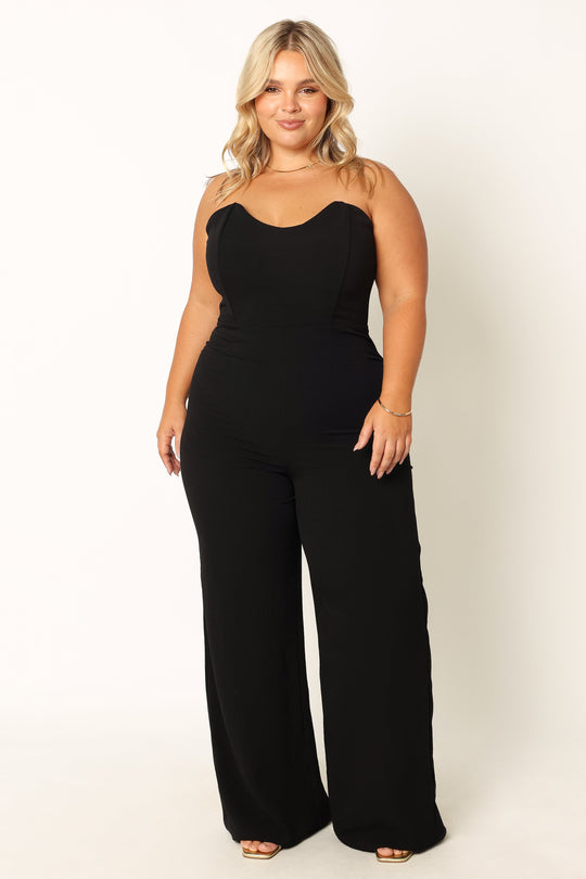 Nyla Sweetheart Jumpsuit - Black - Petal & Pup USA