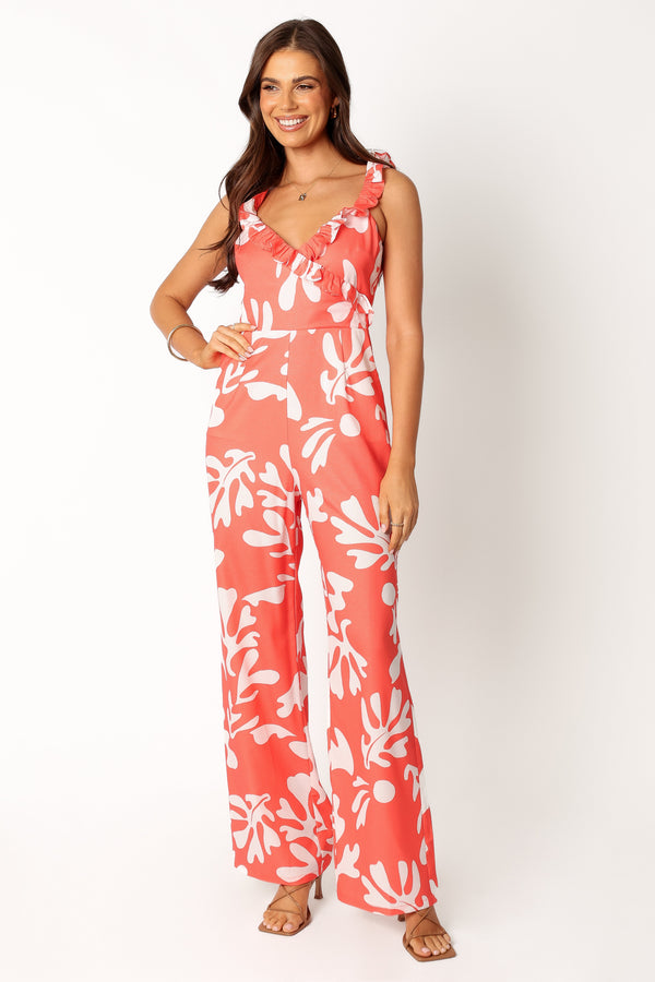 Petal and Pup USA Rompers Payton Jumpsuit - Melon White