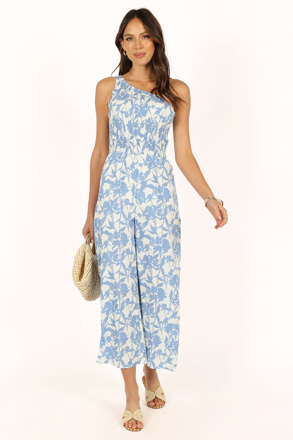 Petal and Pup USA Rompers Rae Jumpsuit - Blue Floral