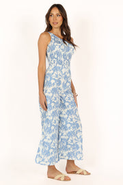 Petal and Pup USA Rompers Rae Jumpsuit - Blue Floral