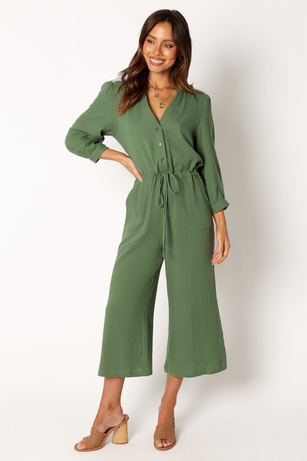 Petal and Pup USA Rompers Roberta Jumpsuit - Green