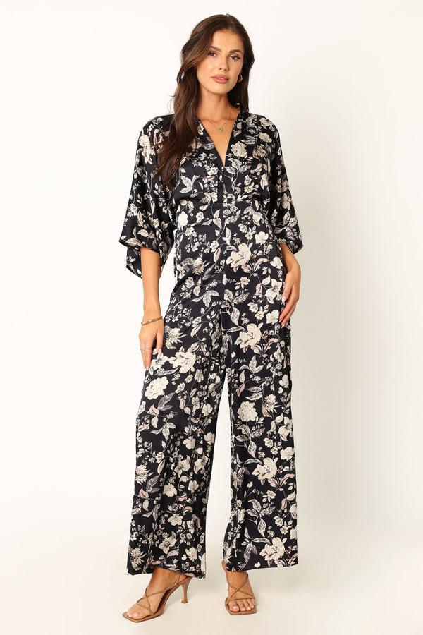 Petal and Pup USA Rompers Sasha Jumpsuit - Black Floral