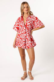 Petal and Pup USA Rompers Sebastian playsuit - Red Floral