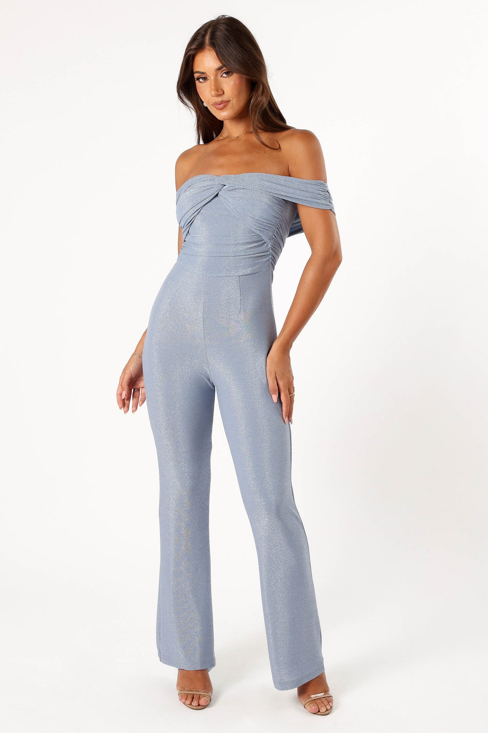Petal and Pup USA Rompers Sharnie Off Shoulder Jumpsuit - Blue