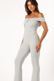Petal and Pup USA Rompers Sharnie Off Shoulder Jumpsuit - Silver