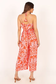 Petal and Pup USA Rompers Sydney Halter Jumpsuit - Coral