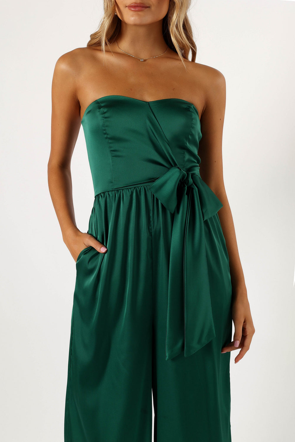 Petal and Pup USA Rompers Tanya Strapless Jumpsuit - Emerald