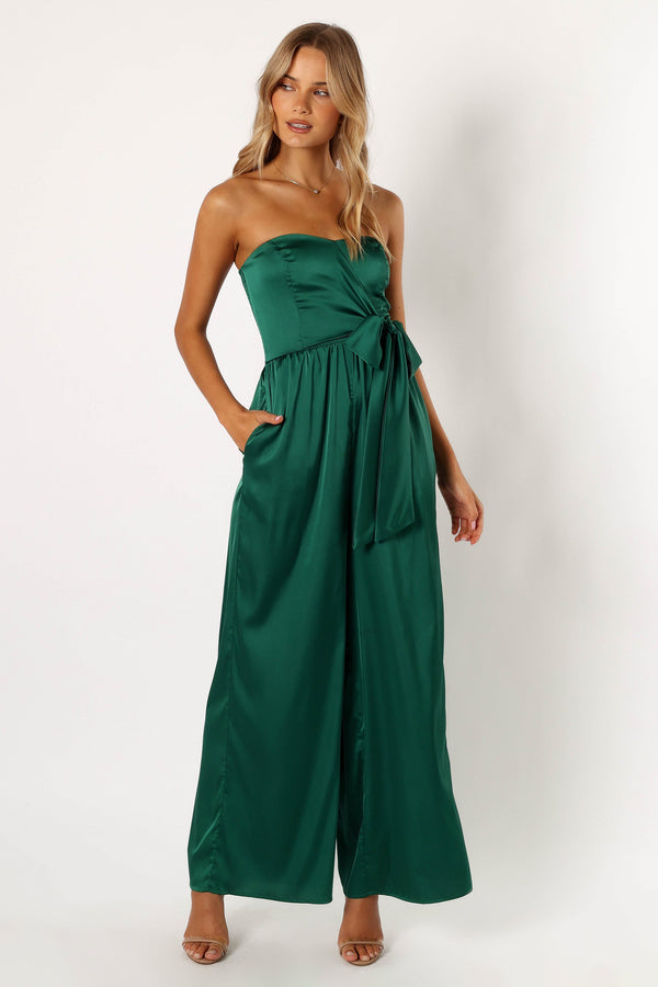 Petal and Pup USA Rompers Tanya Strapless Jumpsuit - Emerald