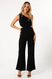 Petal and Pup USA Rompers Tina One Shoulder Jumpsuit - Black