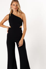 Petal and Pup USA Rompers Tina One Shoulder Jumpsuit - Black