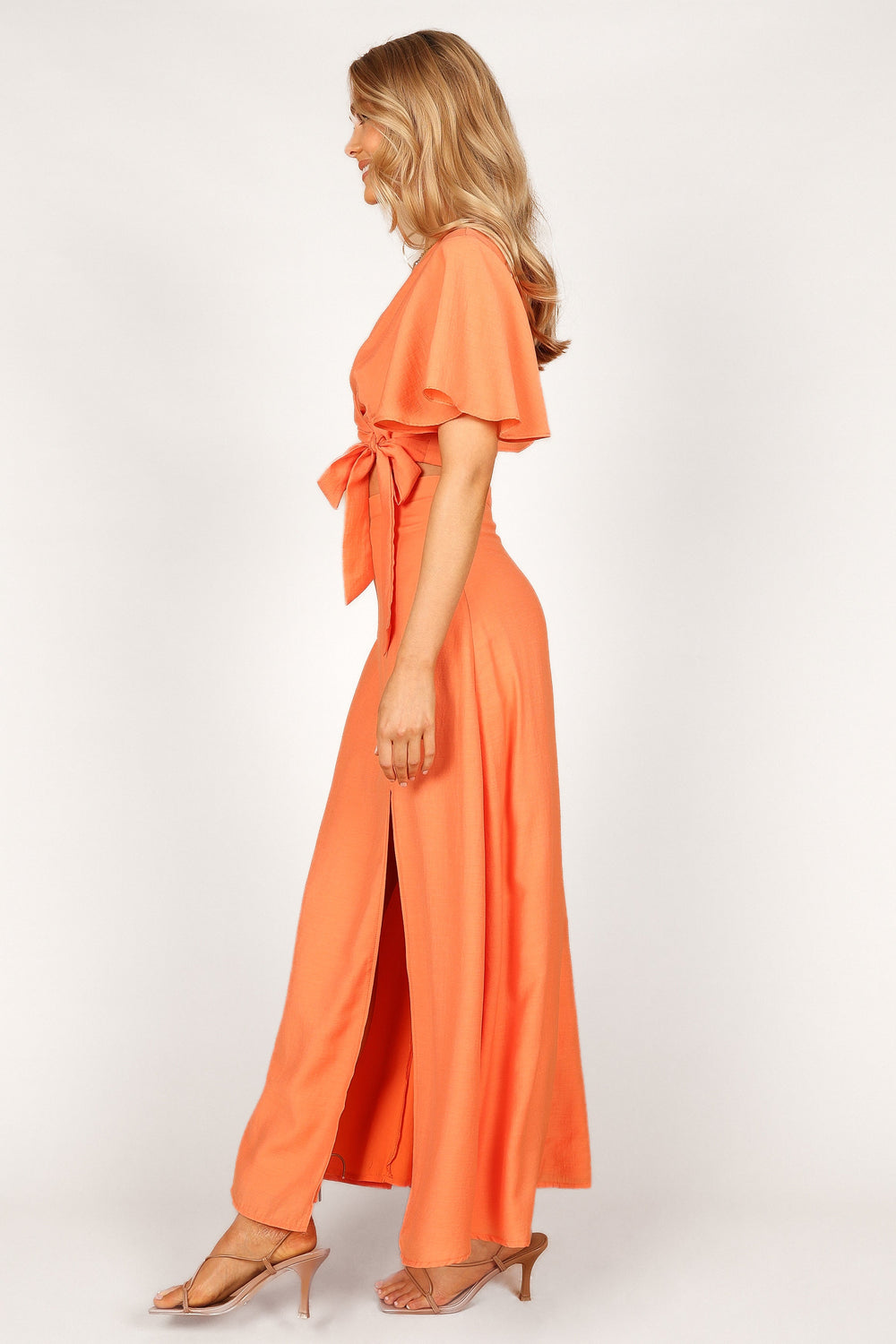 Petal and Pup USA SETS Alaia Wrap Skirt Two Piece Set - Orange Sorbet