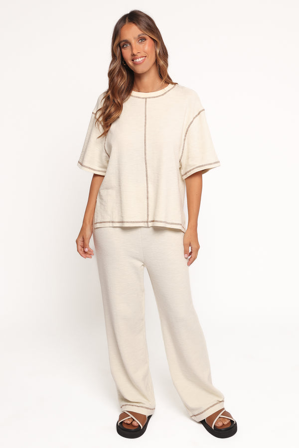 Petal and Pup USA SETS Angler Knit Set - Cream