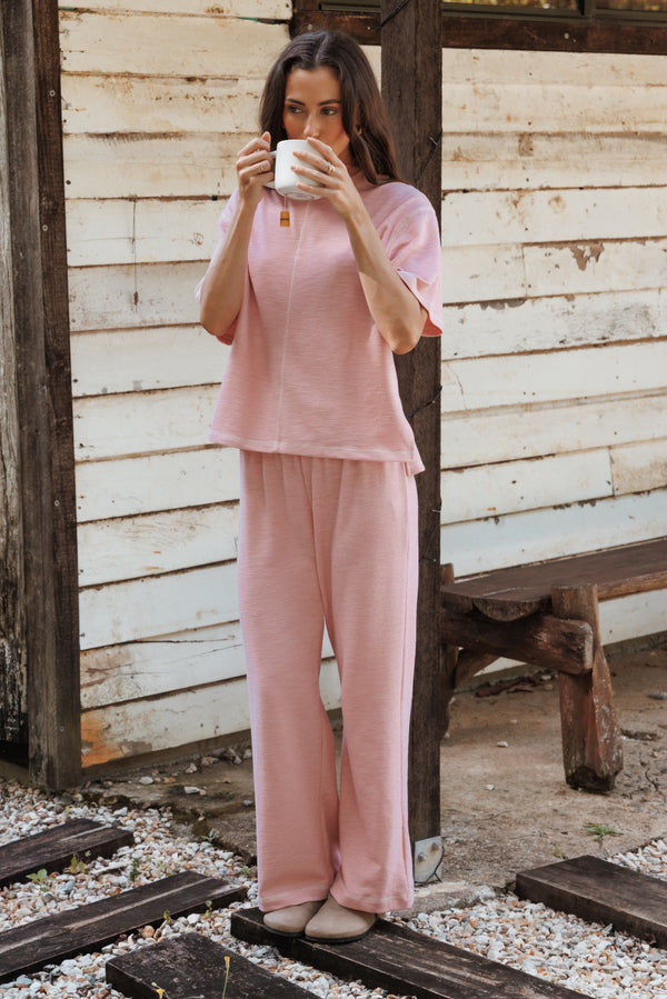 Petal and Pup USA SETS Angler Knit Set - Pink