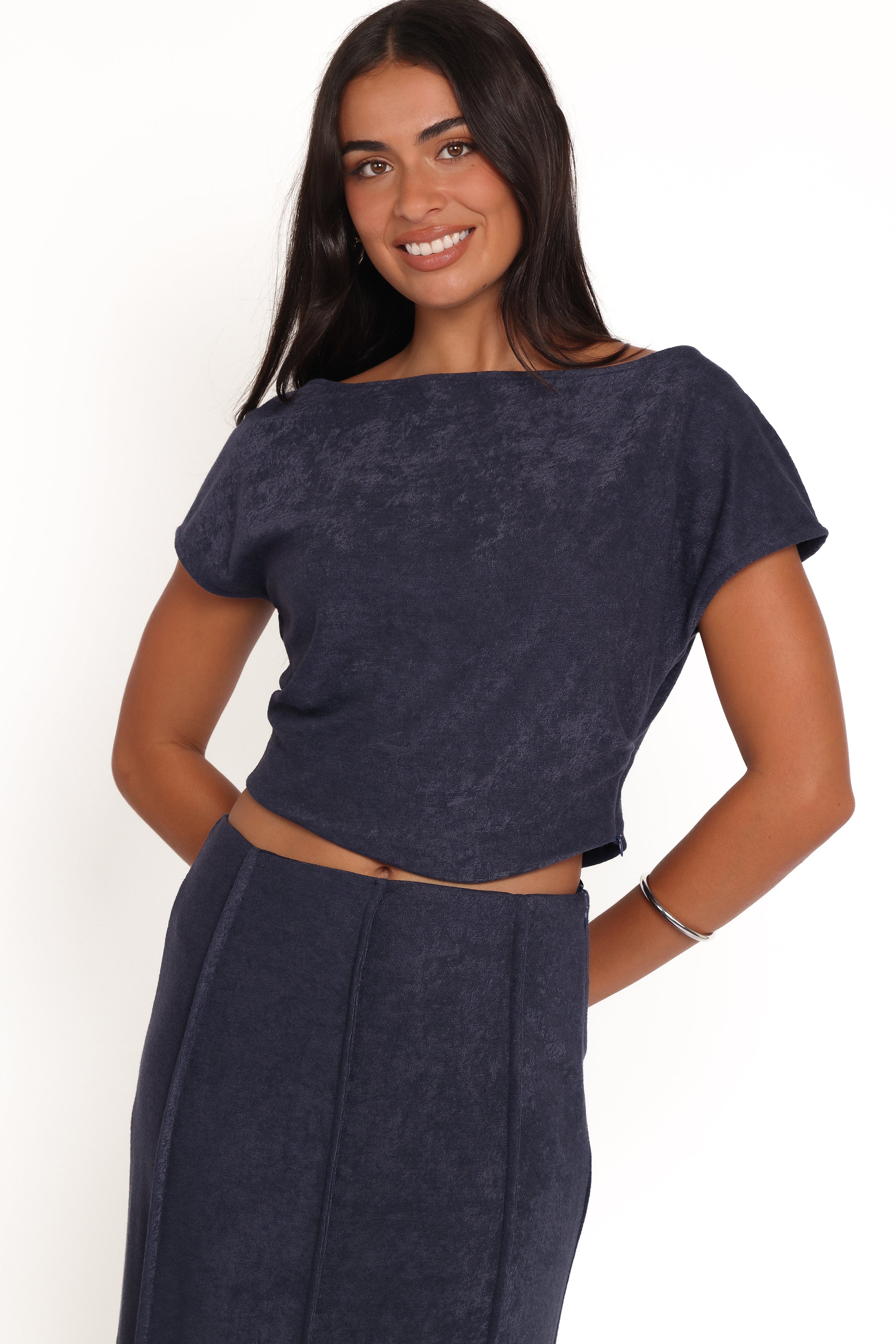 Petal and Pup USA SETS Aria Maxi Skirt Set - Denim Blue