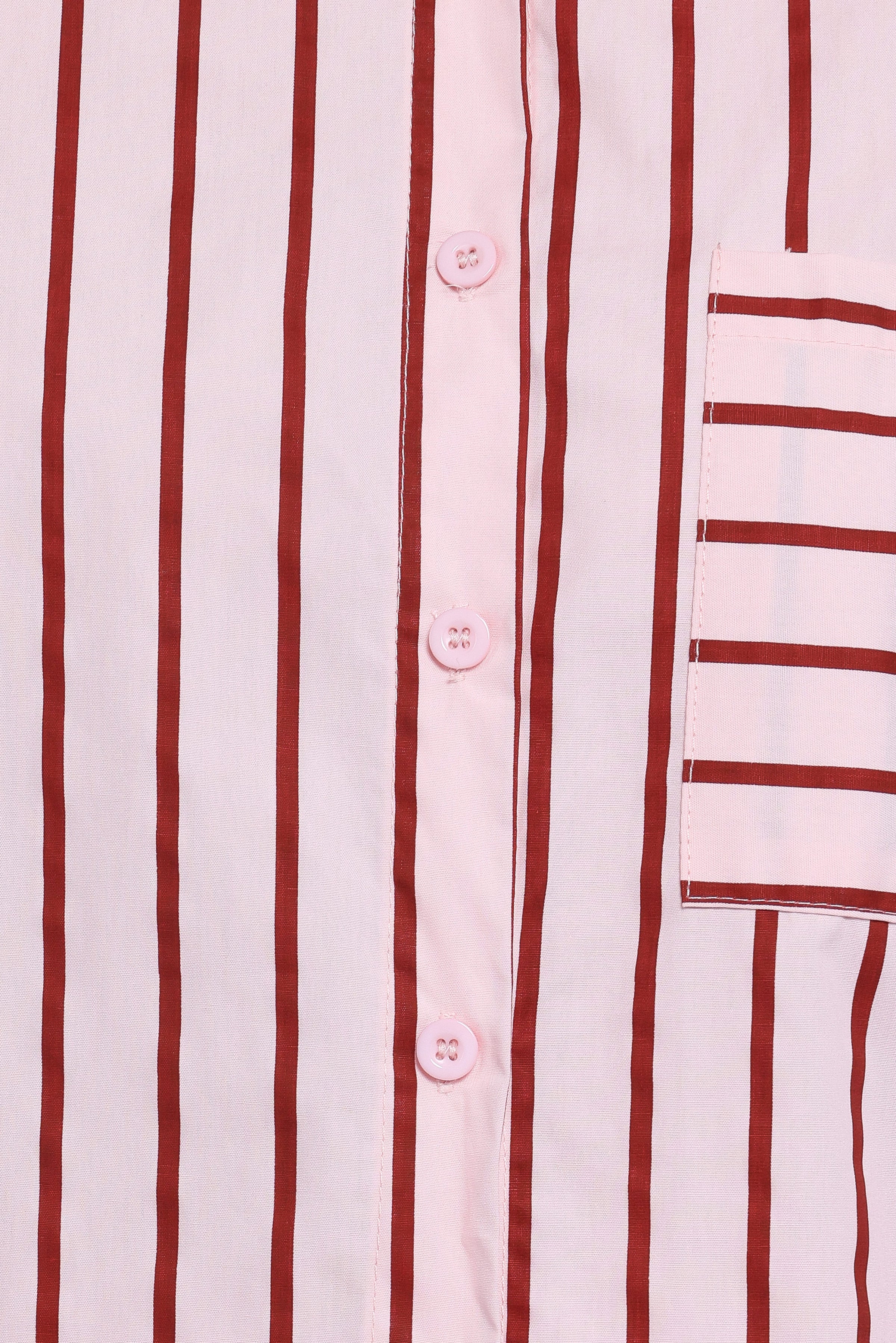 Petal and Pup USA SETS Ashlyn Short Set - Pink And Burgundy Stripe