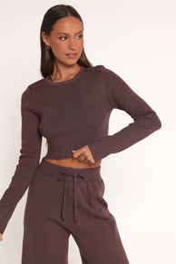Petal and Pup USA SETS Ayers Long Sleeve Set - Chocolate Brown