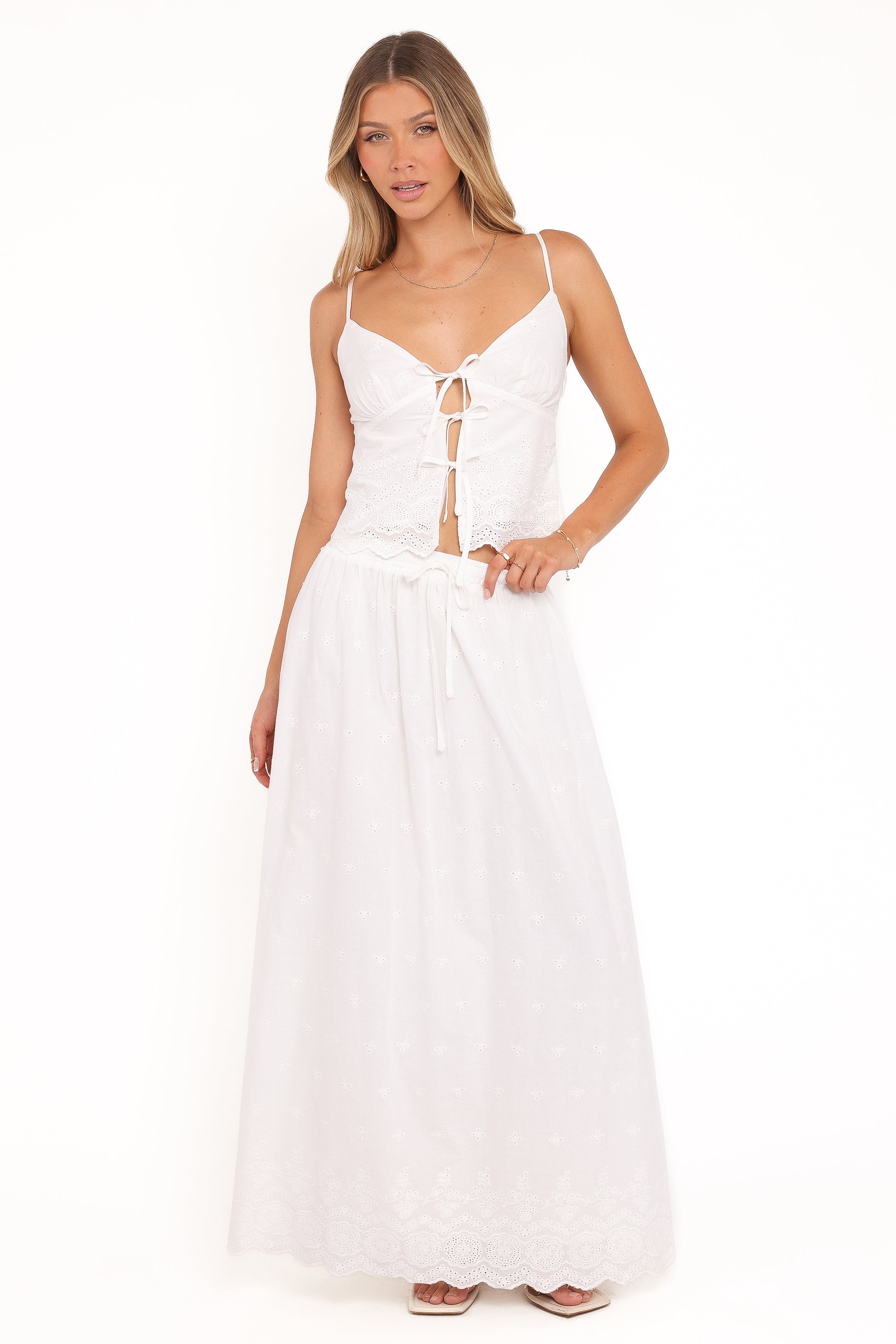 Petal and Pup USA SETS Blaire Skirt Set - White
