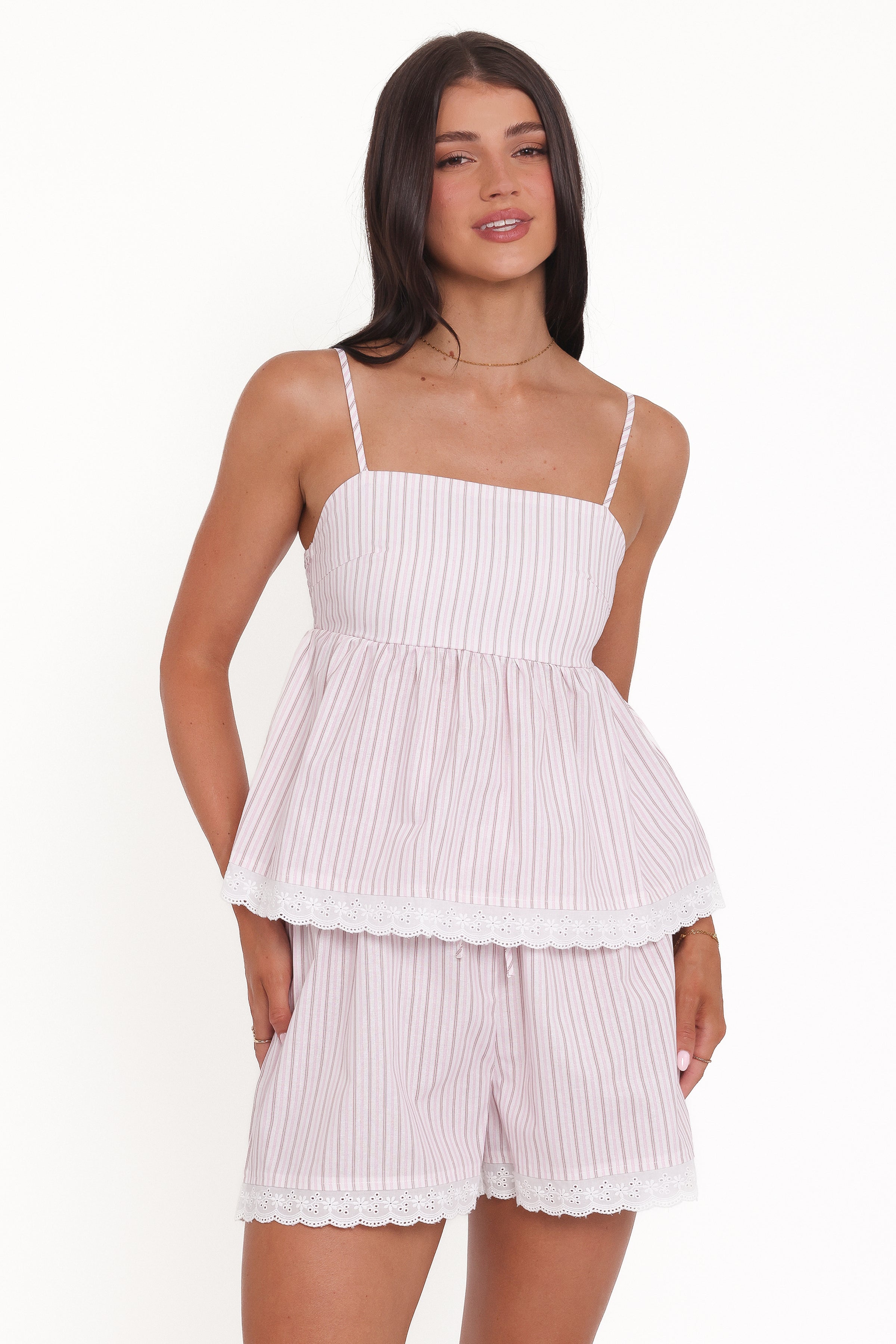 Petal and Pup USA SETS Bridie Short Set - Pink Stripe