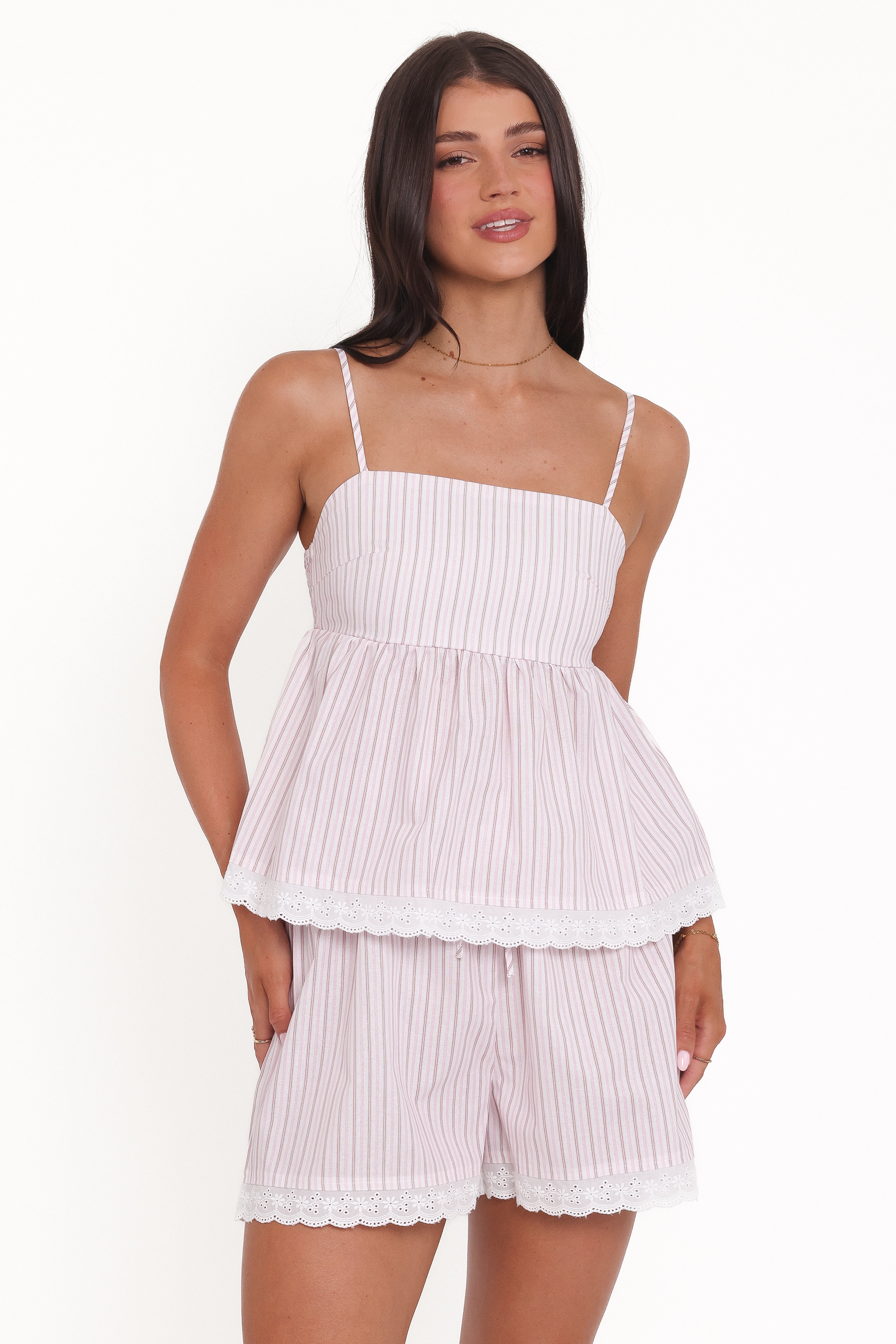 Petal and Pup USA SETS Bridie Short Set - Pink Stripe