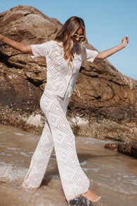 Petal and Pup USA SETS Briony Knit Pant Set - Cream