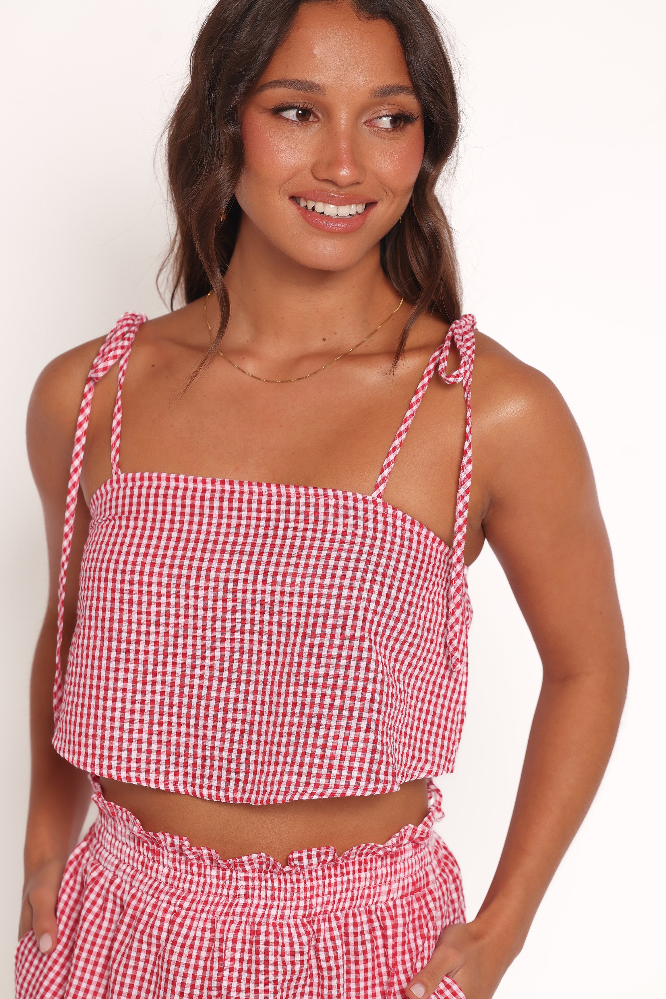 Callum Short Set - Red Gingham | Petal & Pup USA