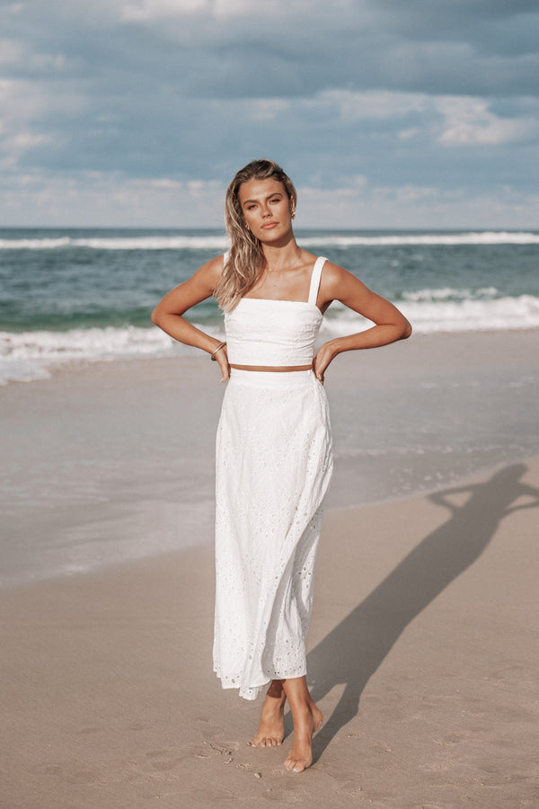 Petal and Pup USA SETS Camellia Two Piece Set - White