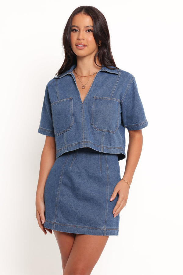 Petal and Pup USA SETS Cera Two Piece Set - Medium Denim