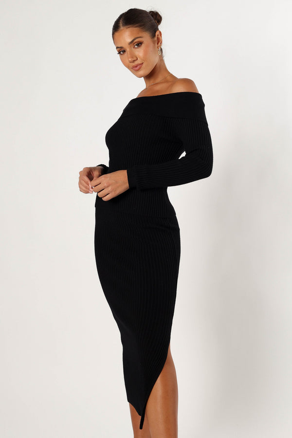 Petal and Pup USA SETS Charlotte Knitted Set - Black