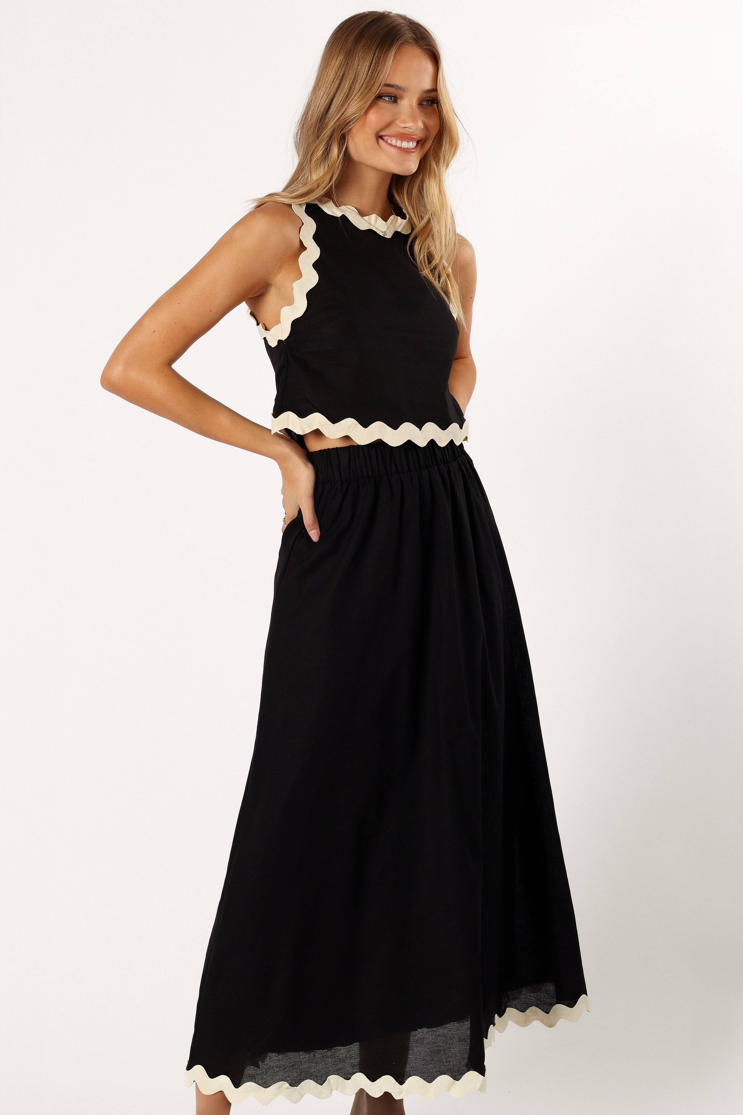 Petal and Pup USA SETS Chrissy Two Piece Set - Black Cream