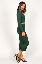 Petal and Pup USA SETS Claire Knit Two Piece Set - Emerald