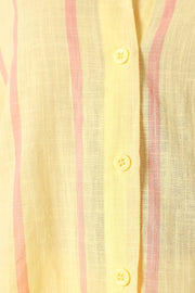 Petal and Pup USA SETS Costa Short Set - Yellow Pink Stripe