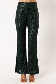 Petal and Pup USA SETS Darcy Sequin Two Piece Pant Set - Hunter Green