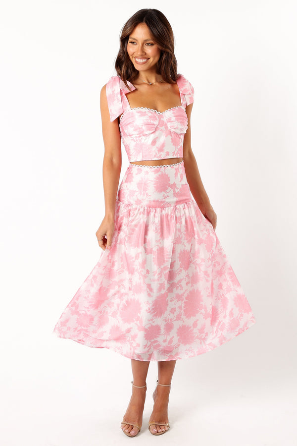 Petal and Pup USA SETS Elle Two Piece Set - Pink Floral