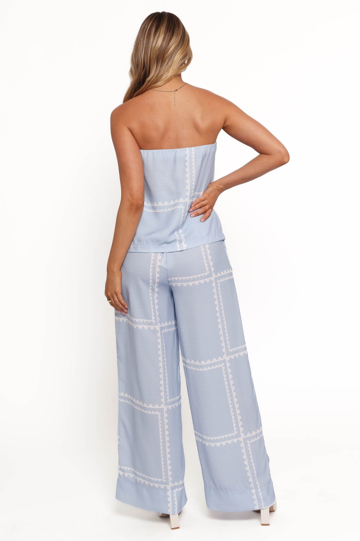 light blue dress pants womens Petal and Pup Women's Ezra Pant Set