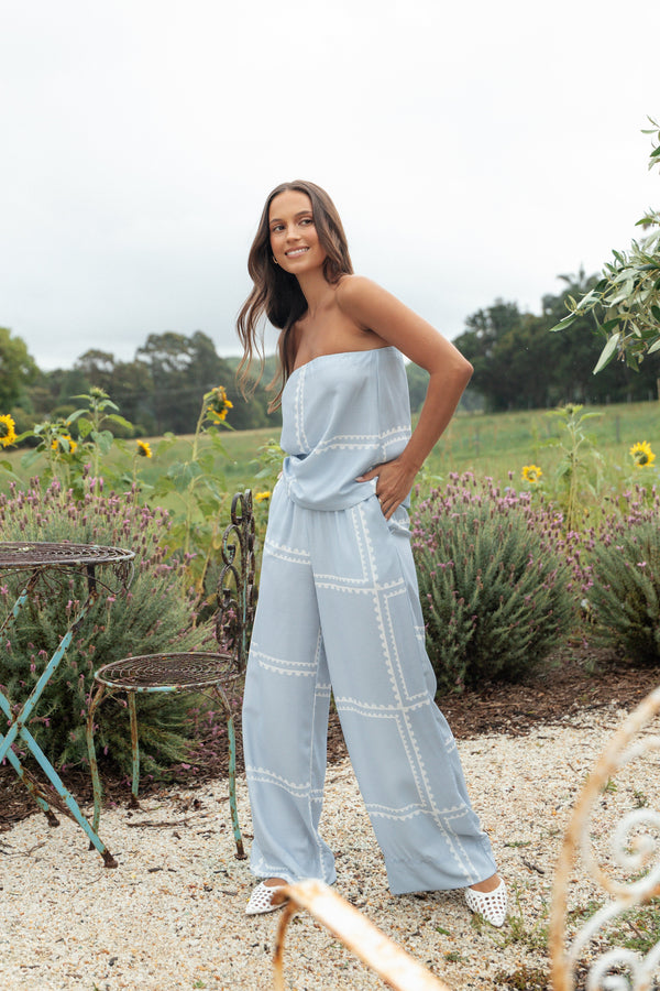 Petal and Pup USA SETS Ezra Pant Set - Light Blue