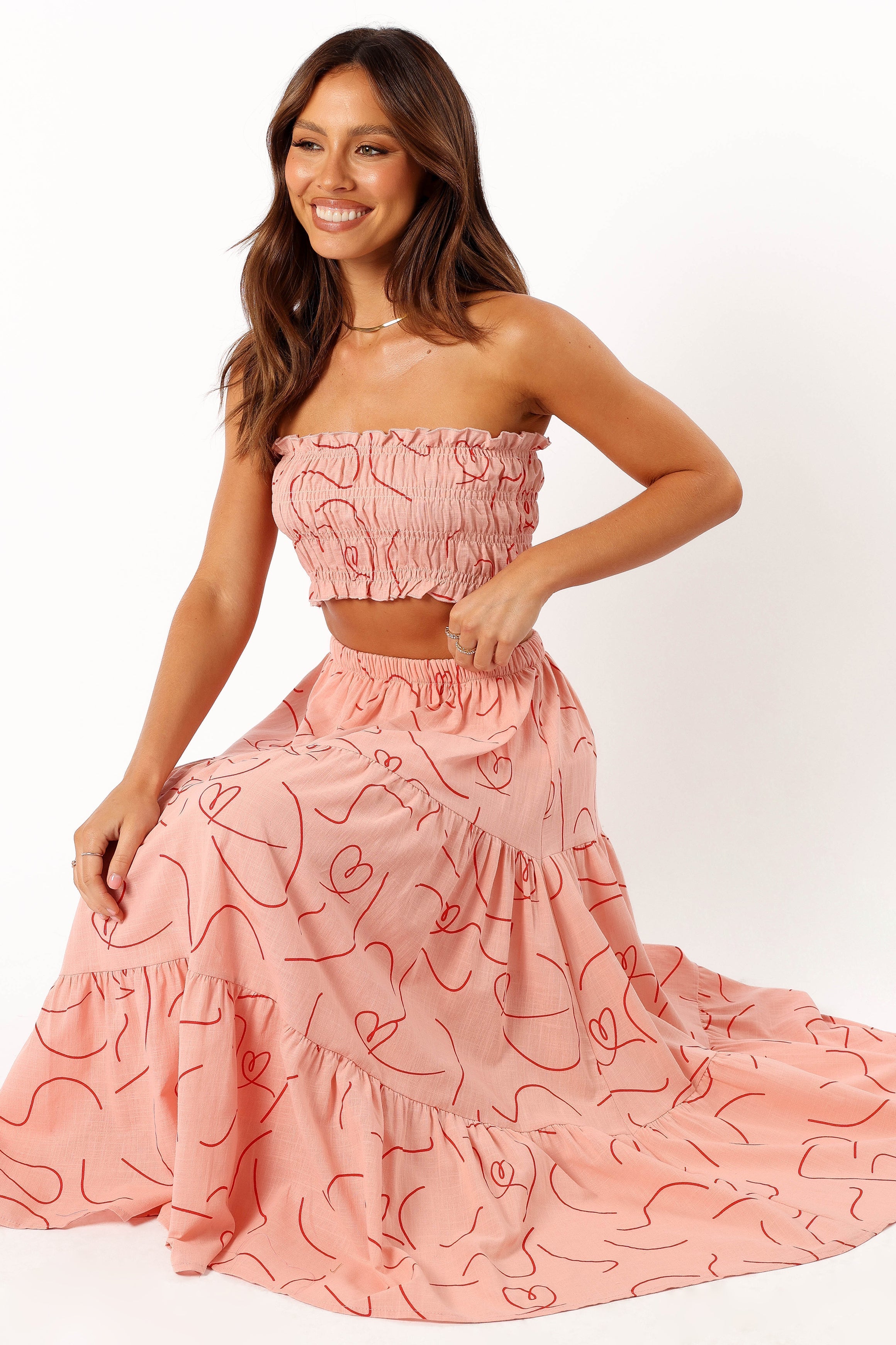 Petal and Pup USA SETS Francesca Two Piece Set - Pink Swirl