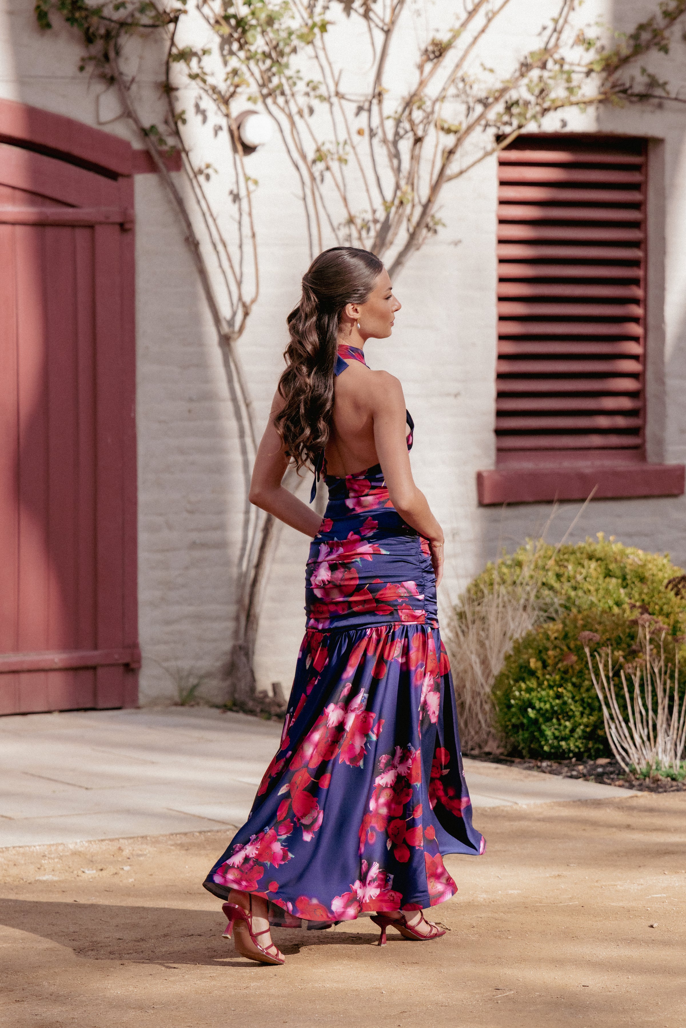 Petal and Pup USA SETS Freda Halter Skirt Set - Navy Floral