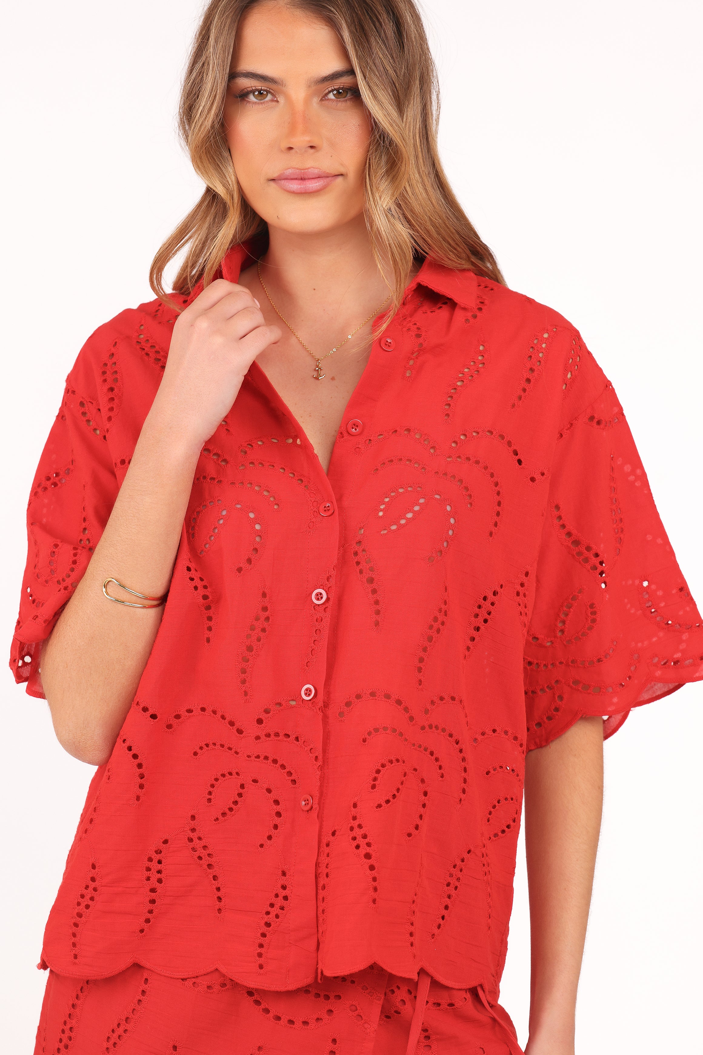 Petal and Pup USA SETS Gallie Skirt Set - Red (Hold for Amazon)