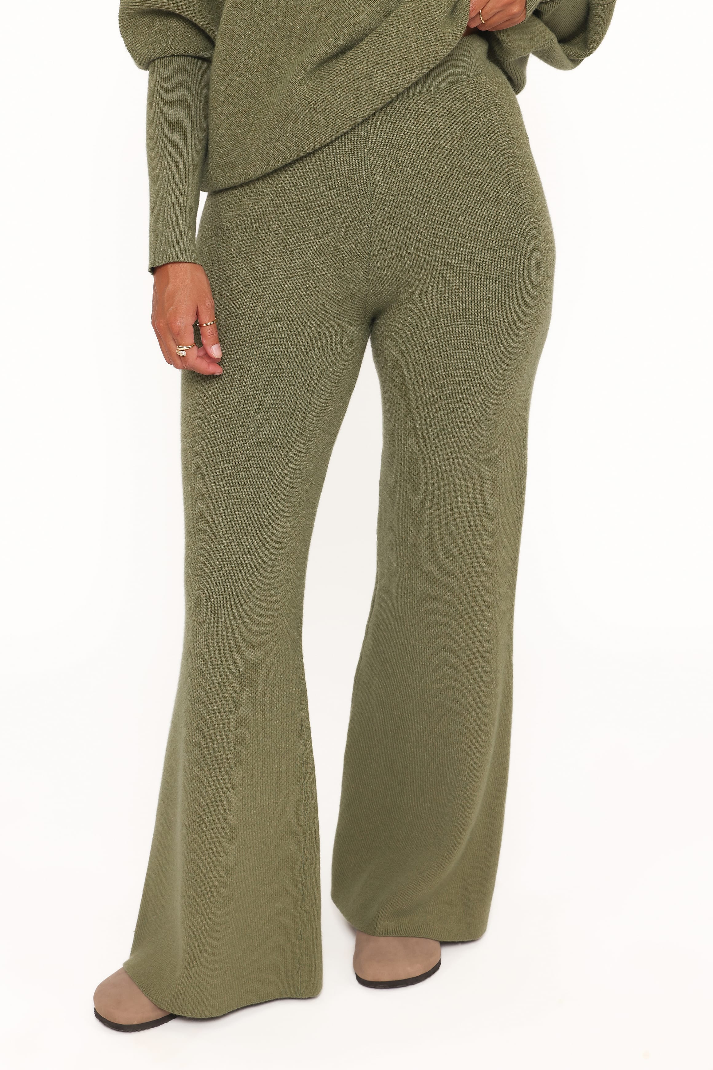 Petal and Pup USA SETS Gennie Knitted Pant Set - Avocado