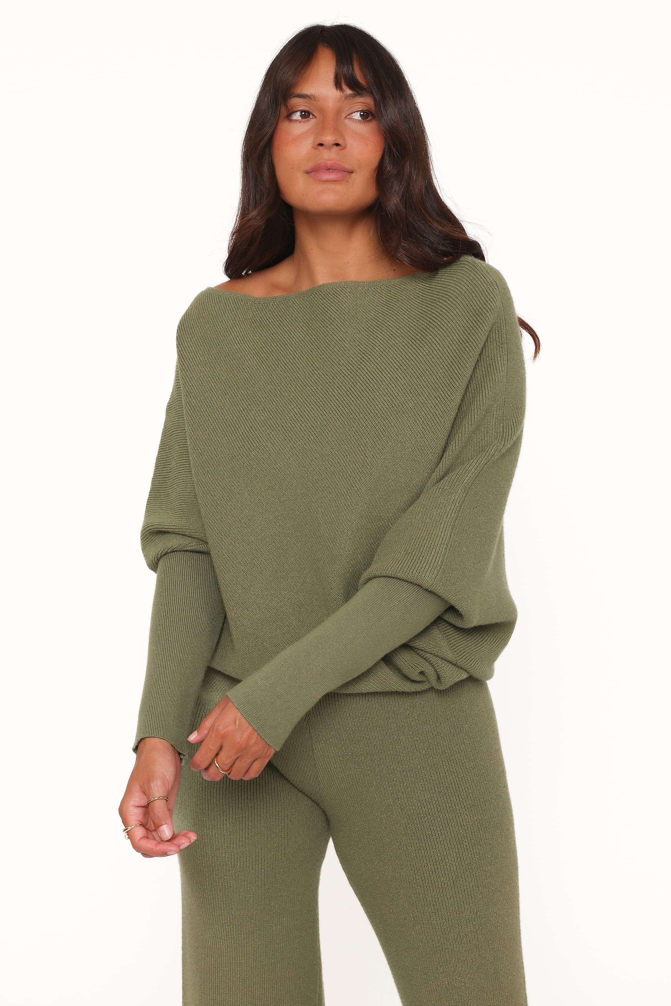 Petal and Pup USA SETS Gennie Knitted Pant Set - Avocado