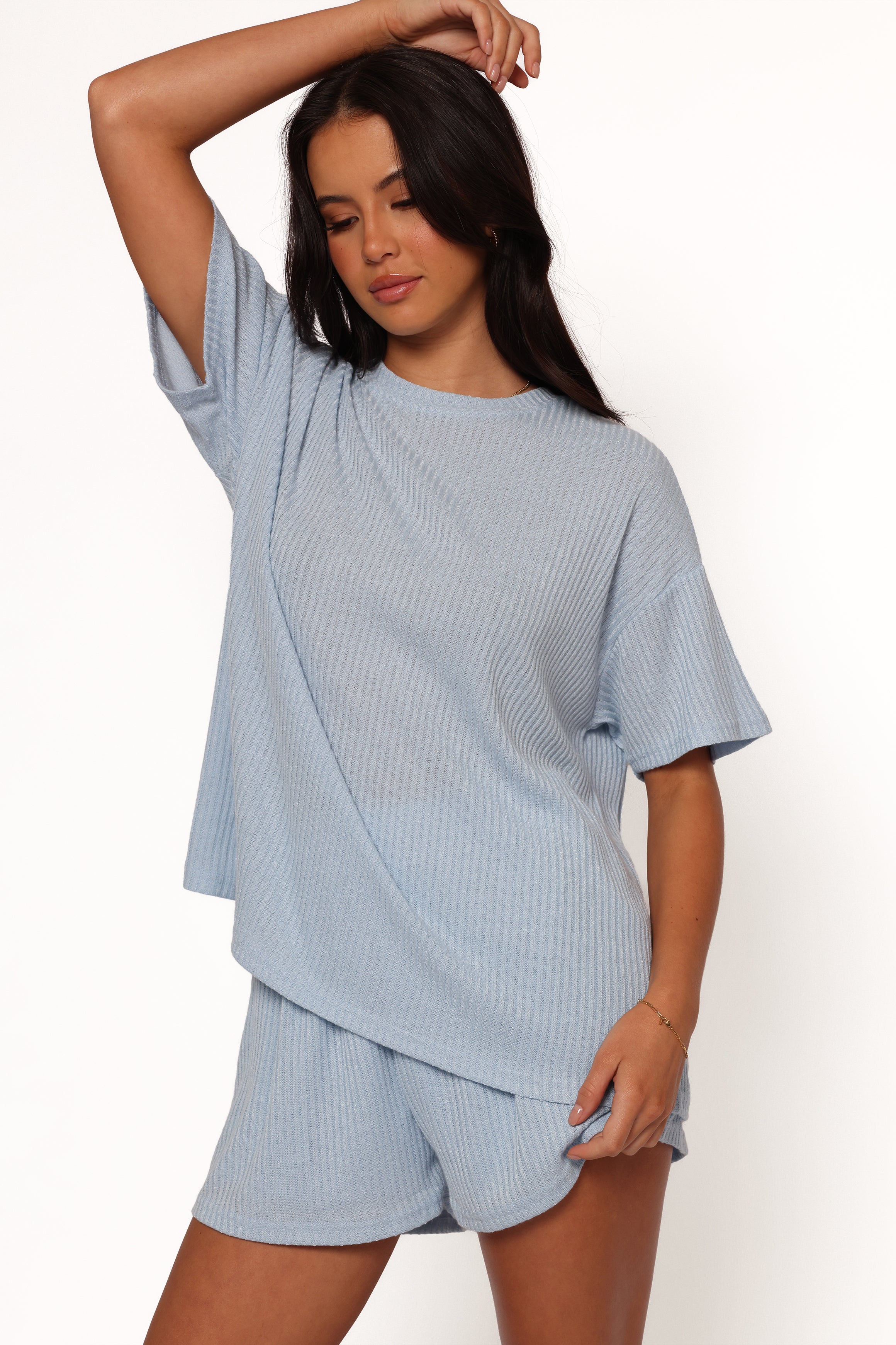 Petal and Pup USA SETS Granger Knit Short Set - Blue