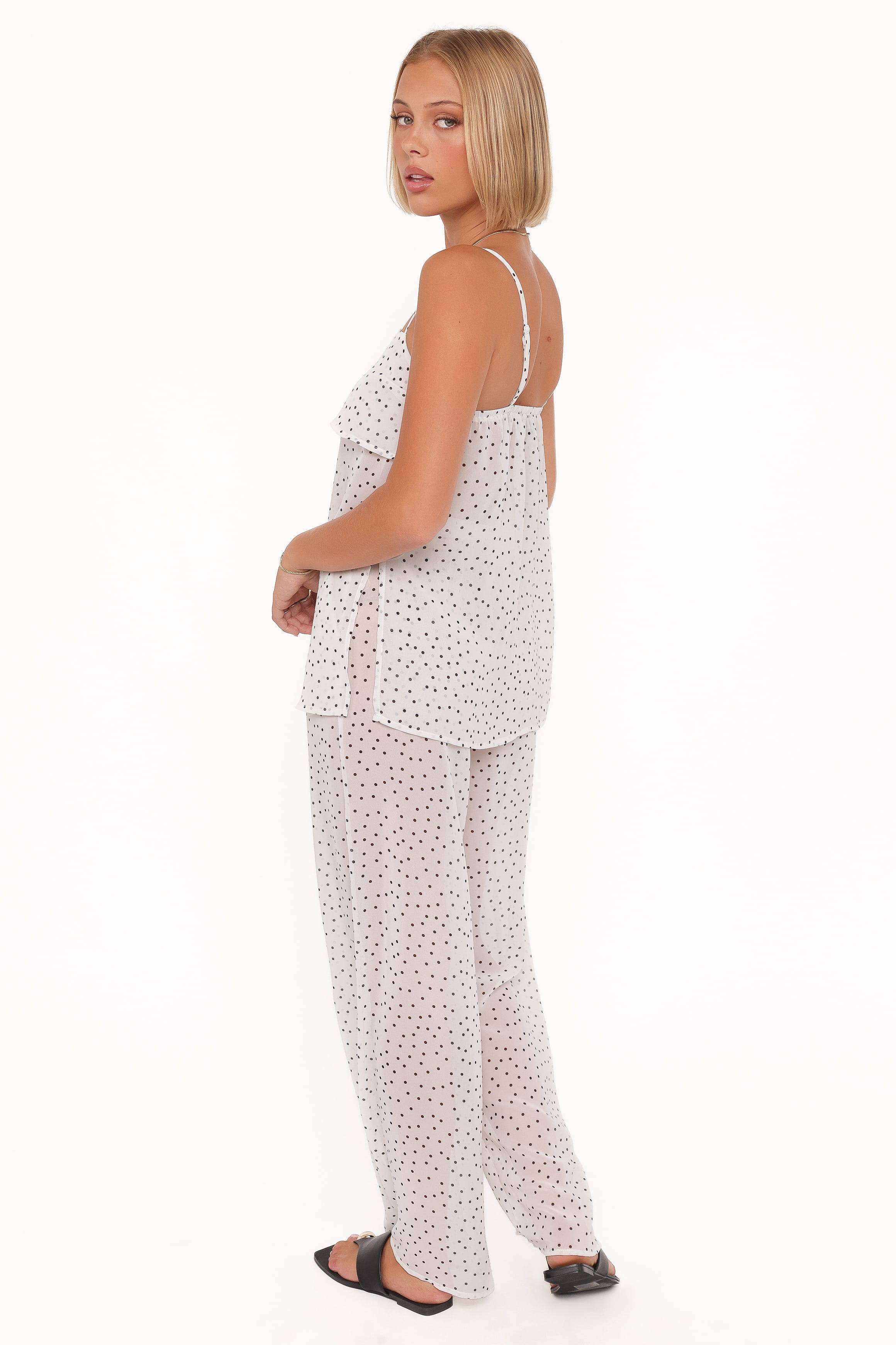 Petal and Pup USA SETS Hazel Pant Set - Cream Polka Dot